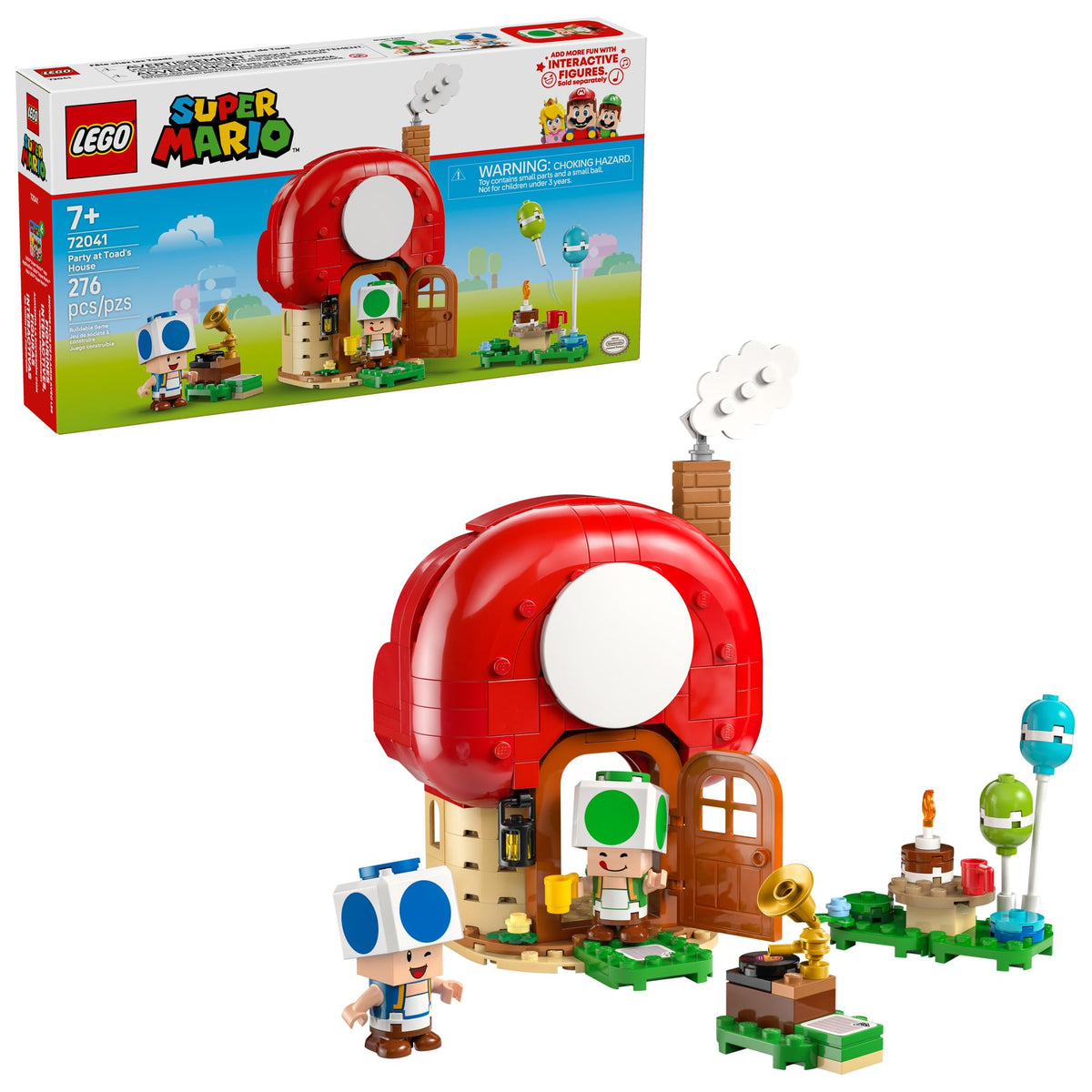 LEGO Super Mario Party at Toad's House gramophone scene sparks imaginative storytelling and music.
