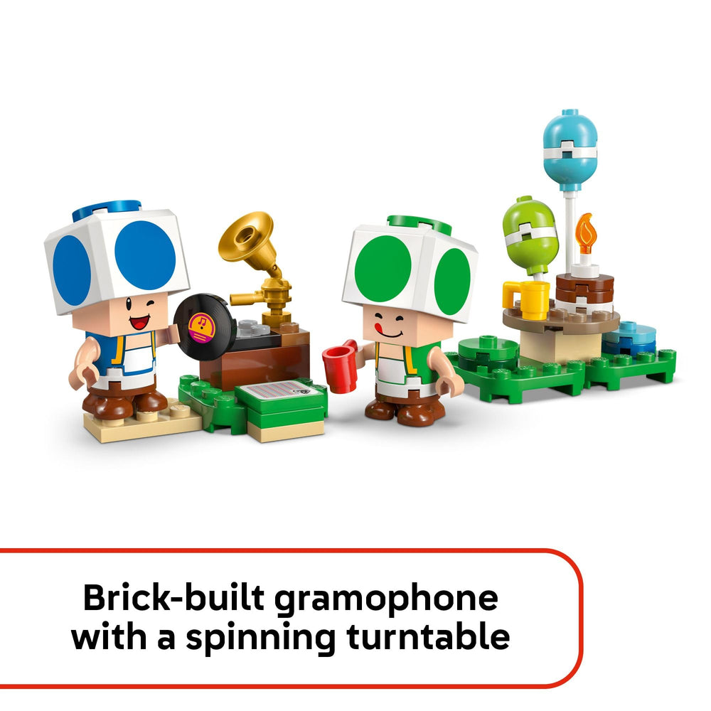 LEGO Super Mario Toad's House picnic table invites group pretend play.