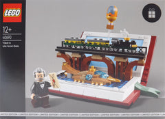 LEGO Jules Verne tribute book display with two scenes, ideal for collectors and imaginative storytelling
