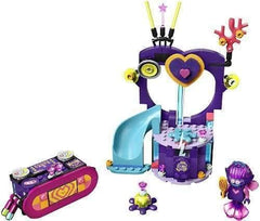 LEGO Trolls World Tour DJ booth with speakers promoting imaginative party setups
