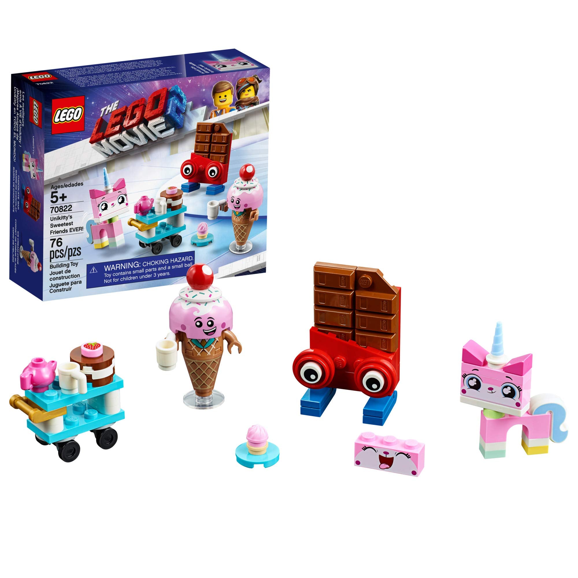LEGO Unikitty tea trolley with teapot and cake for imaginative play