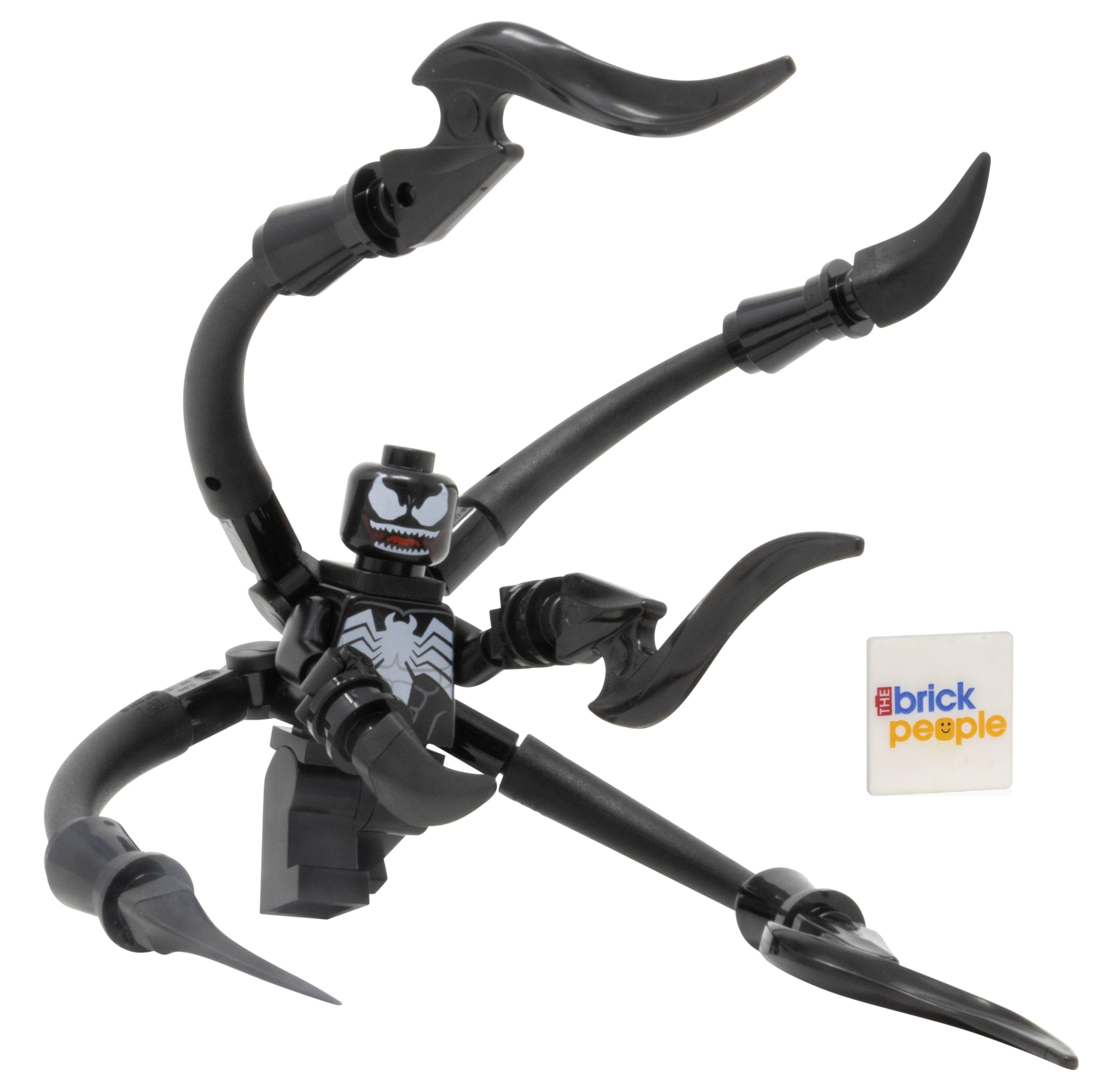 LEGO Venom minifigure with long arms for dynamic display and play