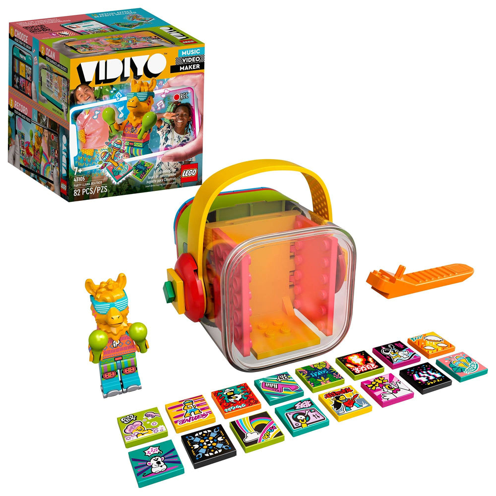 LEGO VIDIYO Party Llama BeatBox on a colorful stage for imaginative music videos
