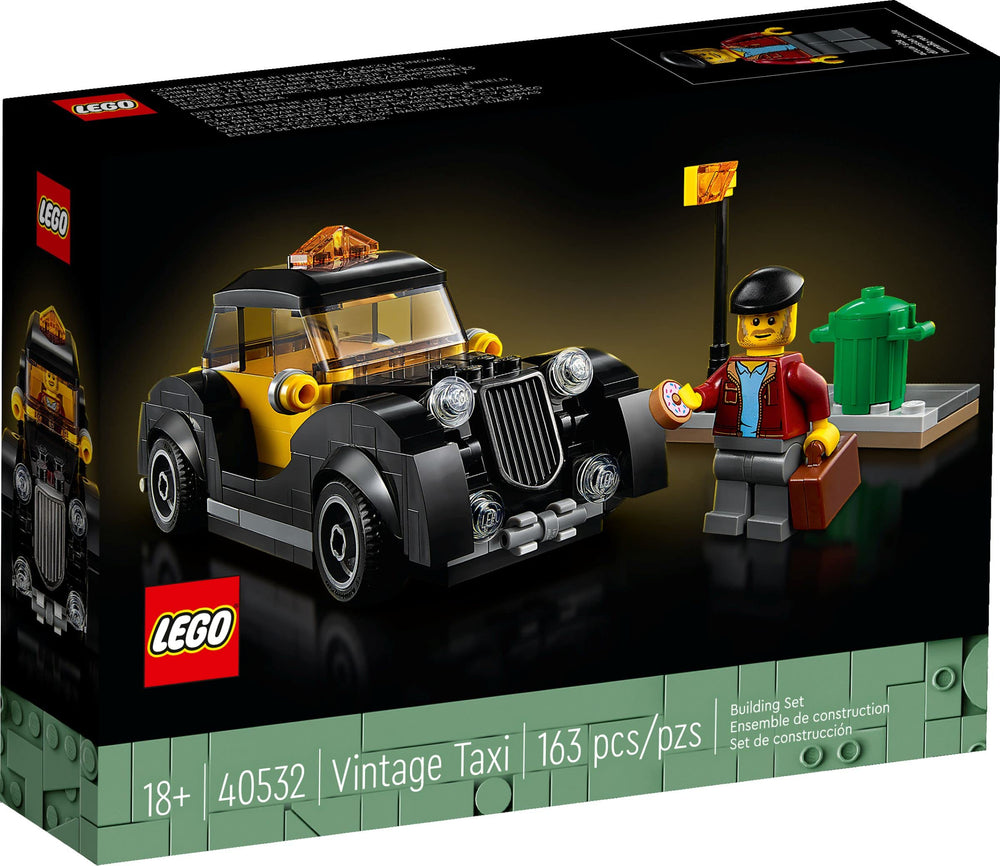 Lego Vintage Taxi 40532 front view shows classic buildability for imaginative play