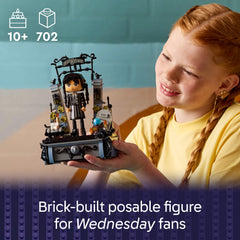LEGO Wednesday Addams figure face options support versatile storytelling and character variety.