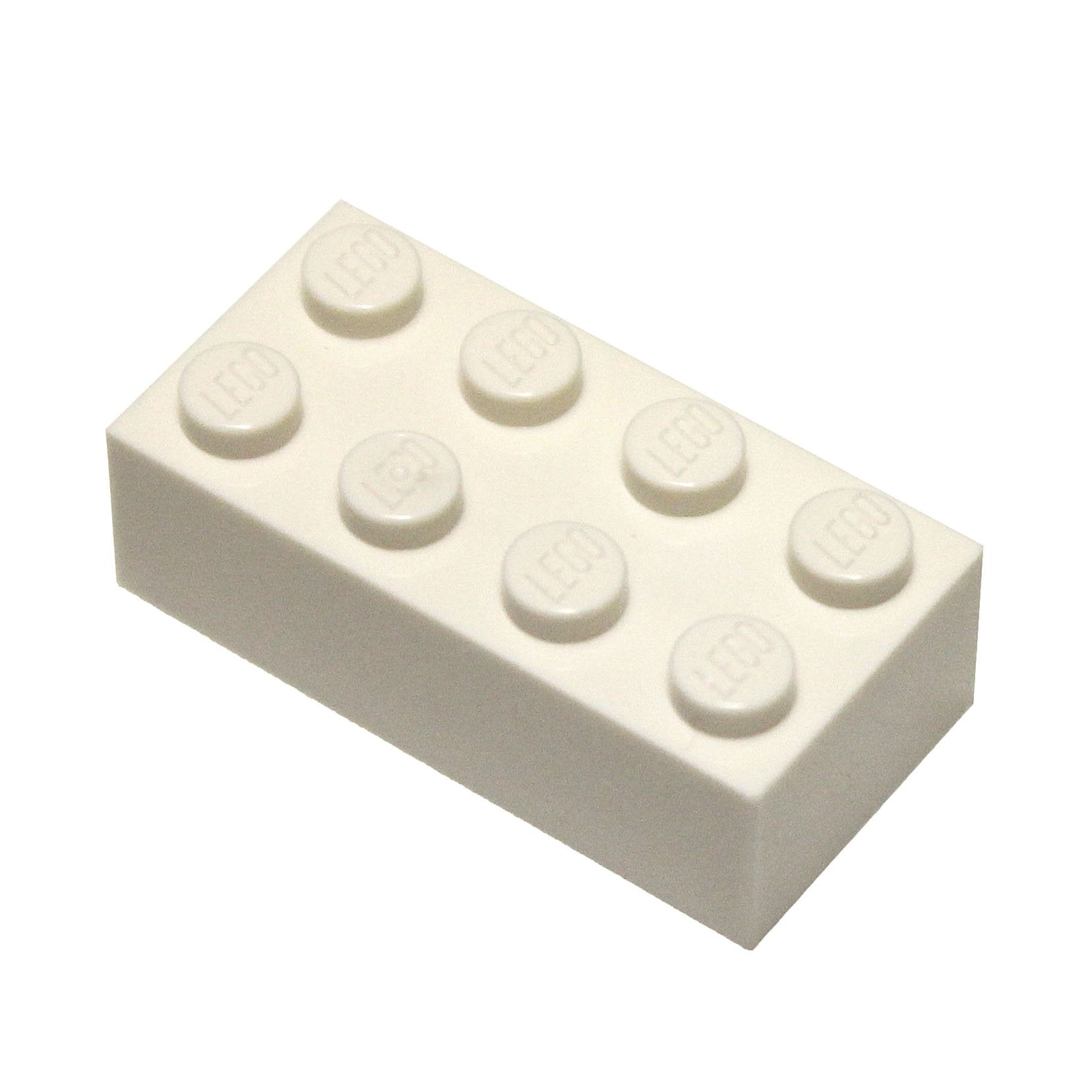 LEGO white 2x4 brick 200-piece bulk set for repairs and custom builds