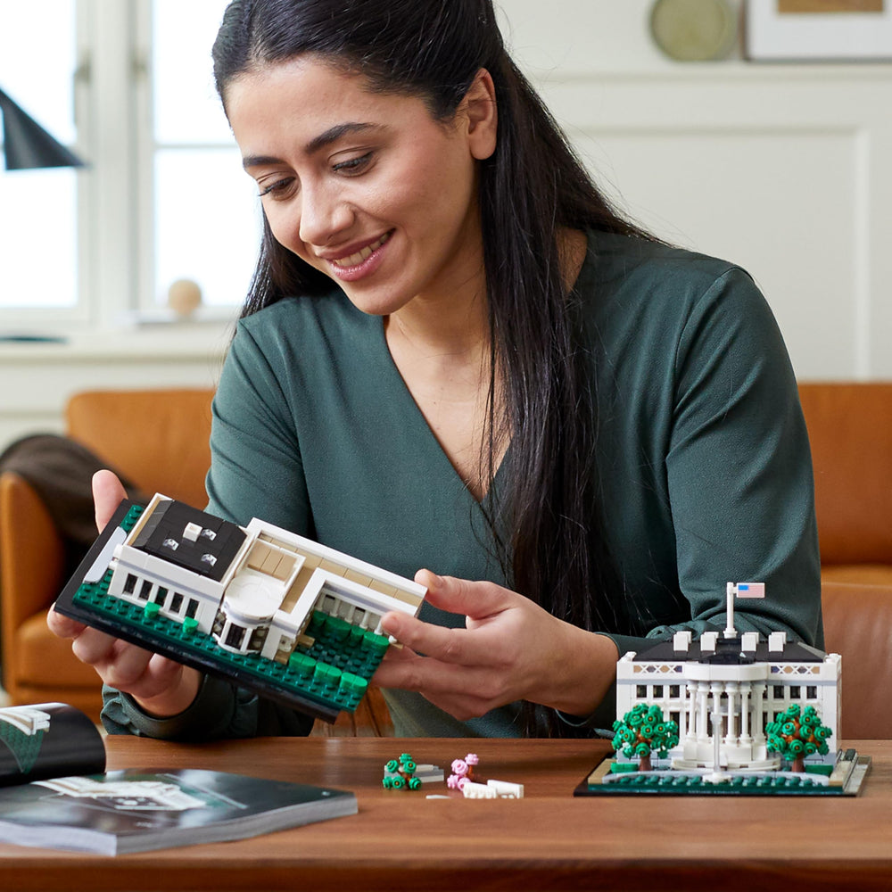 LEGO White House 21054 executive residence section for study and display.