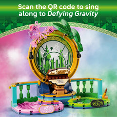 LEGO Wicked Defying Gravity QR code unlocks movie content and extra play options.