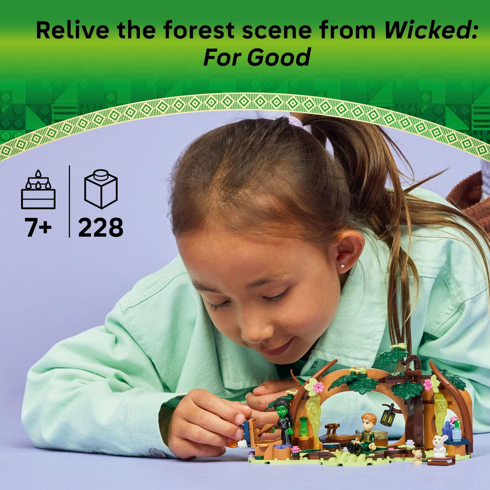 LEGO Wicked Elphaba and Fiyero minidolls for storytelling adventures and tea-time scenes.