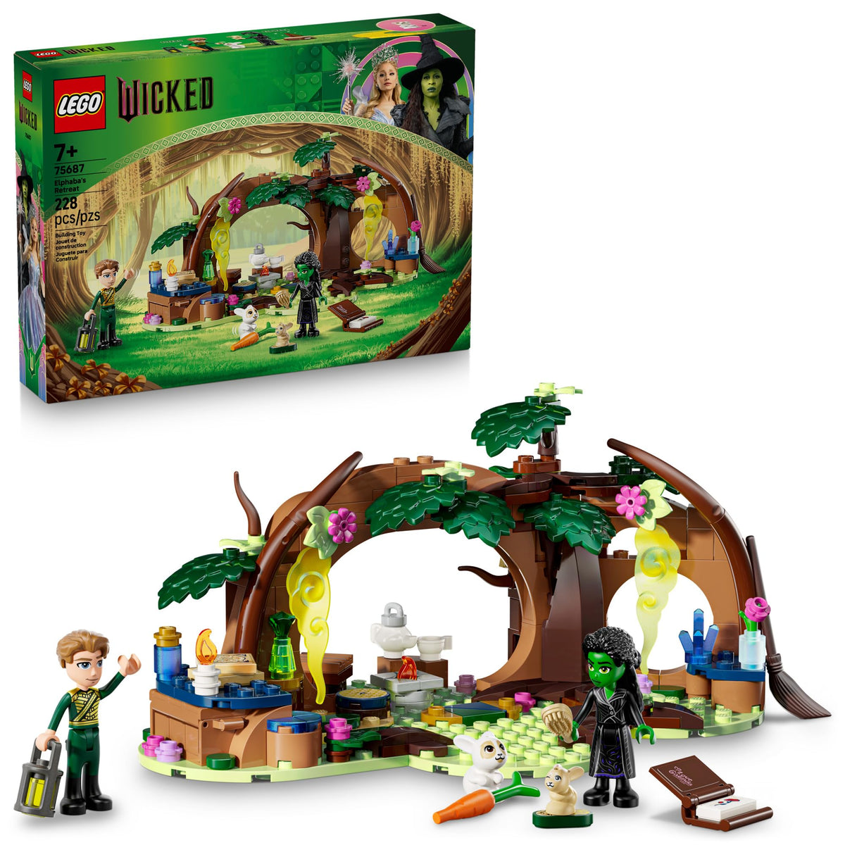 LEGO Wicked Elphaba's Retreat forest hideaway for imaginative play and home display.