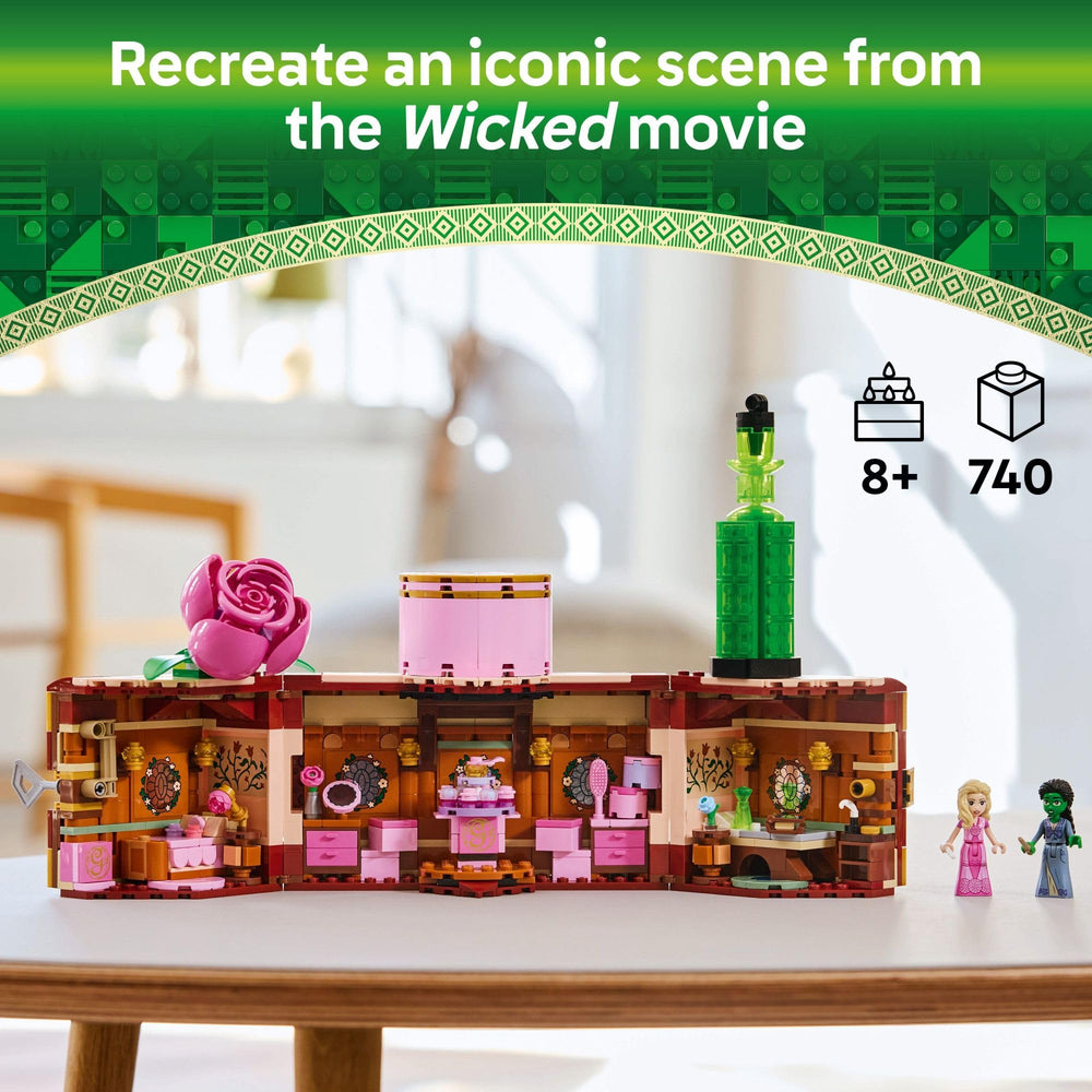 LEGO Wicked Glinda Elphaba dolls in pajamas inspire cozy storytelling sessions