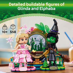 LEGO Wicked Glinda figure display encouraging friendship role-play and visual display.