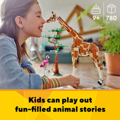 LEGO Creator 3-in-1 Wild Safari Animals: lion with tree supports dynamic pretend-play scenarios