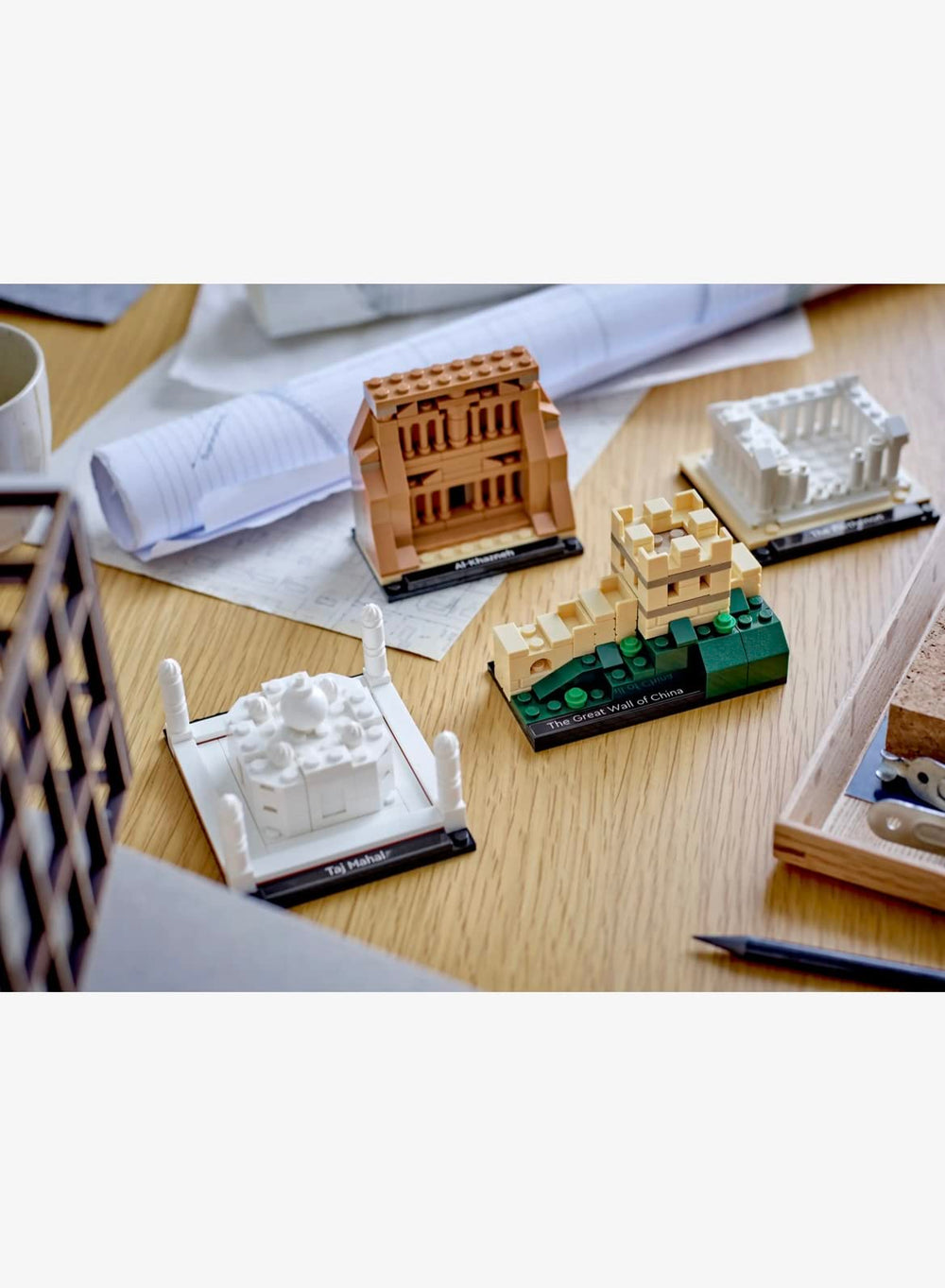 LEGO World of Wonders Petra Al-Khazneh model great for display and curiosity.