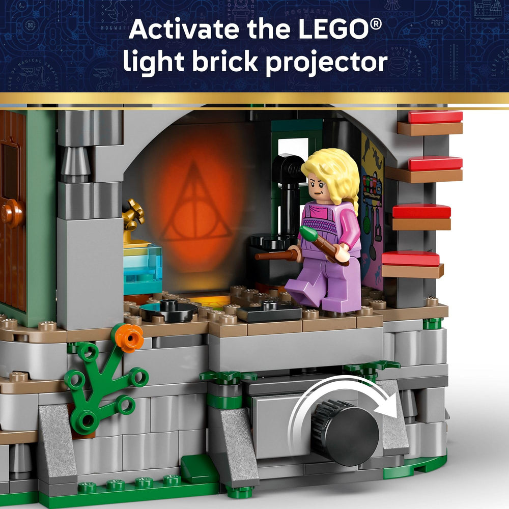 LEGO Xenophilius Lovegood workshop scene for creative building exploration.