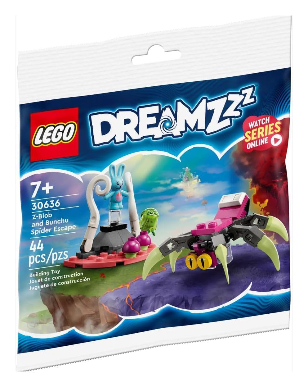 LEGO Z-Blob and Bunchu Spider Escape polybag promotes quick-build imagination and portable play