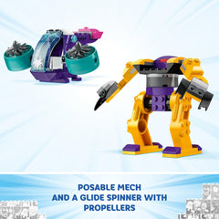 Zola mech with posable legs and grabbing claws for dramatic moments