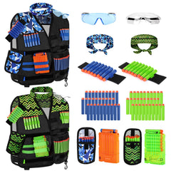 Lehoo Castle 2Pack blue vest shown for organized Nerf battles and comfortable wear.