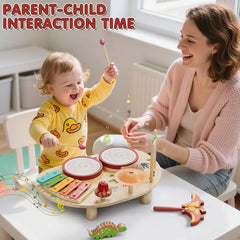 Lehoo Castle shaker egg adds tactile fun and gentle rattles for explorative listening.