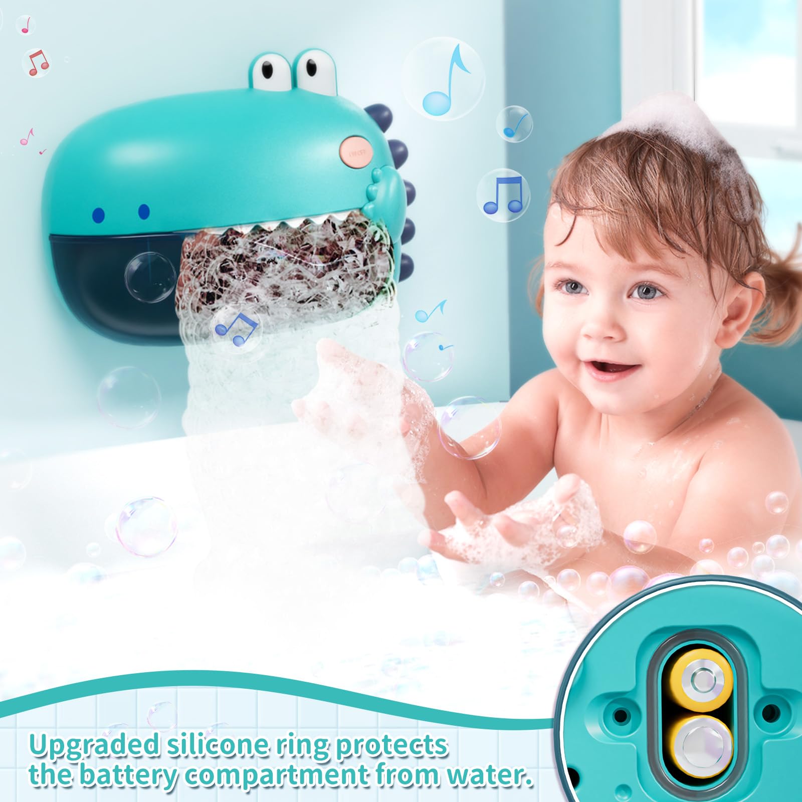 Durable ABS material and IP6 waterproof design ensure worry-free bath play