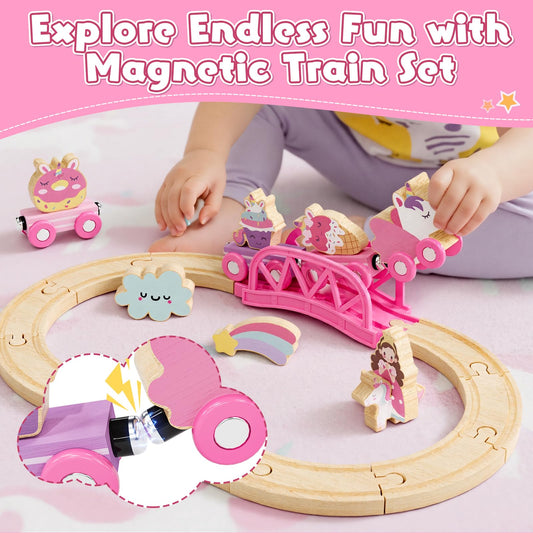 Lehoo Castle wooden train track bridge: compatible with major brands for bigger modular adventures.