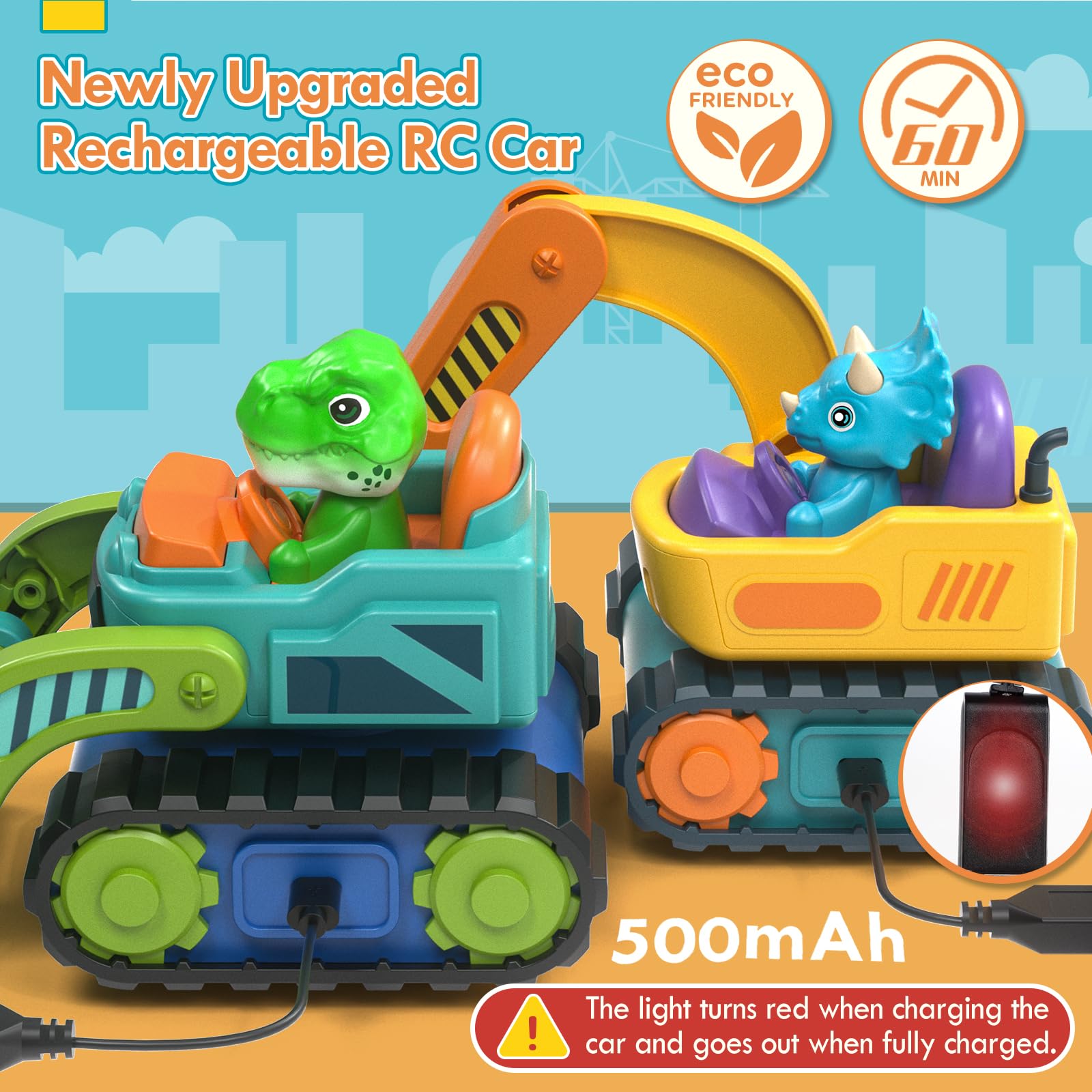 Lehoo Castle bulldozer toy supporting pretend construction play for kids.