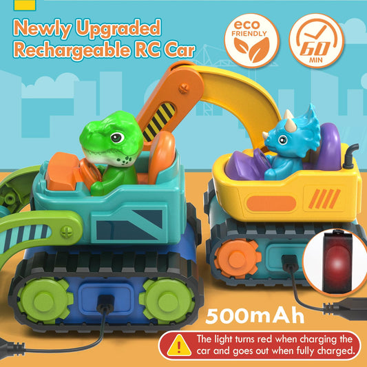 Lehoo Castle bulldozer toy supporting pretend construction play for kids.