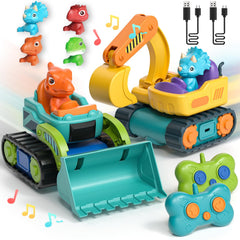 Lehoo Castle RC excavator toy for toddlers encouraging indoor motor skills.