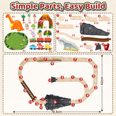 Lehoo Castle Dinosaur Train Set compatible railways to expand play