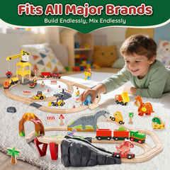 Lehoo Castle Dinosaur Train Set magnetic dinosaurs enable secure linking and creative stories