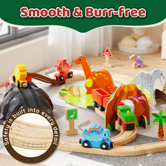 Lehoo Castle Dinosaur Train Set safety design with smooth edges for safe fun