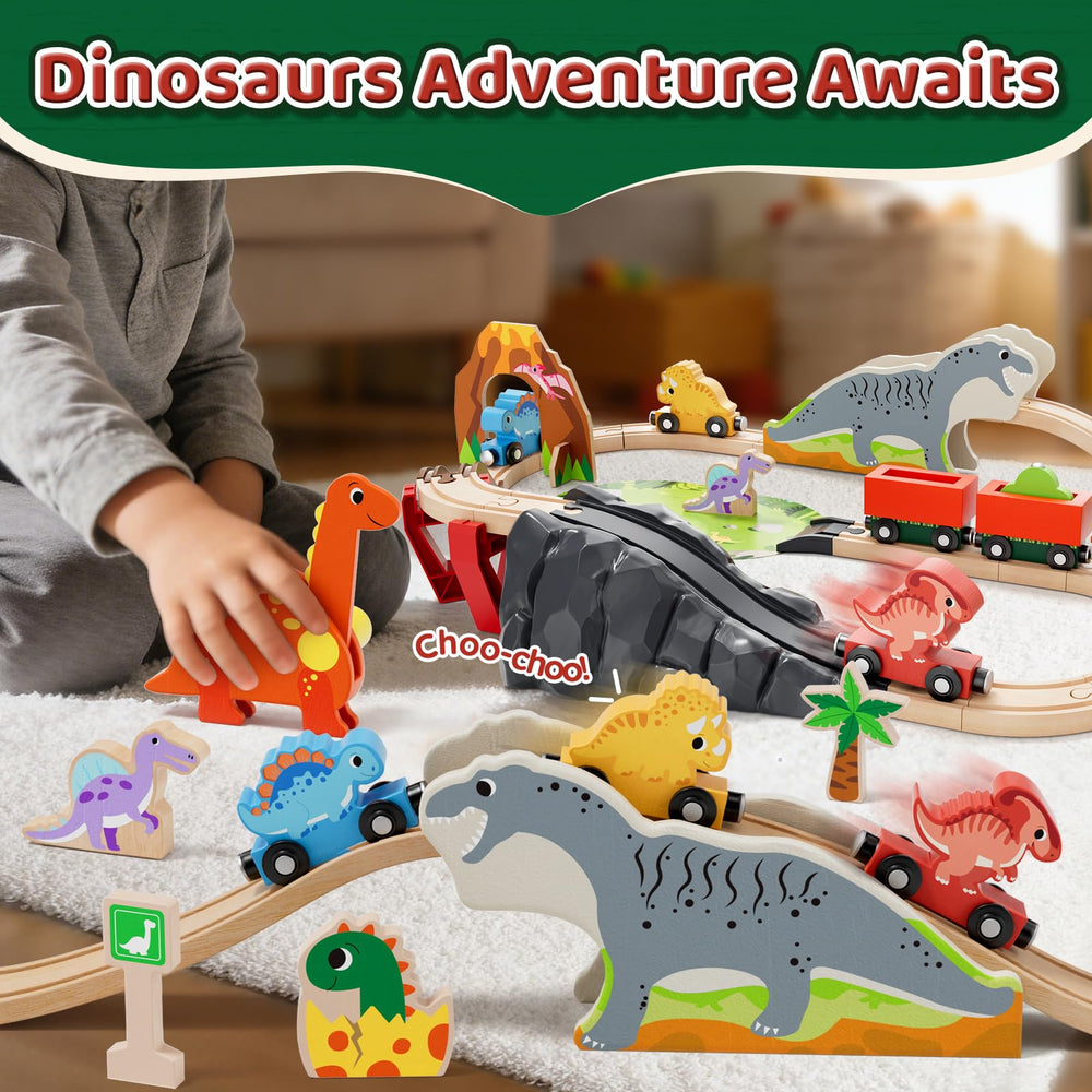 Lehoo Castle Dinosaur Train Set volcano tunnel for adventurous passages