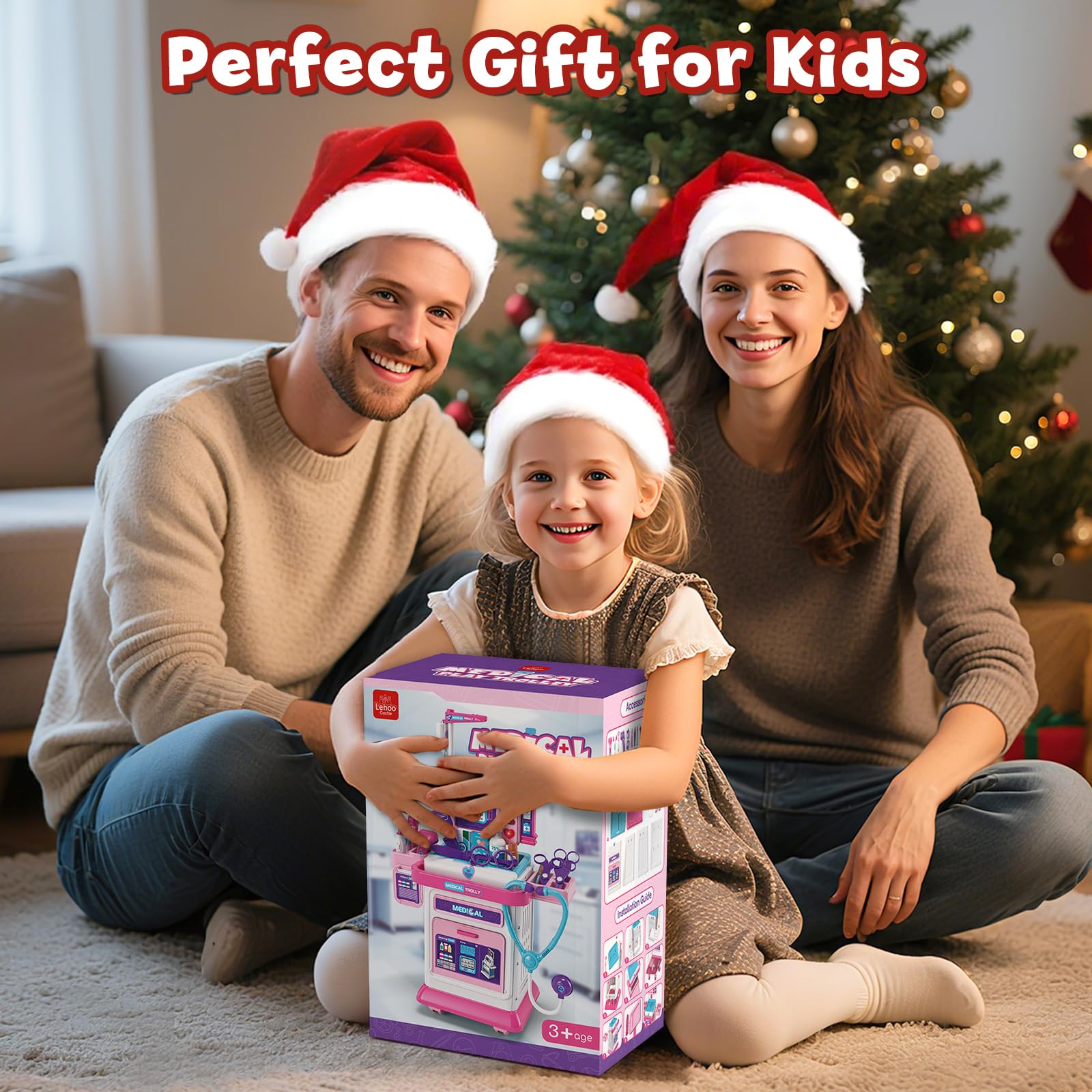 Lehoo Castle pink doctor kit makes a charming, engaging gift for curious youngsters.