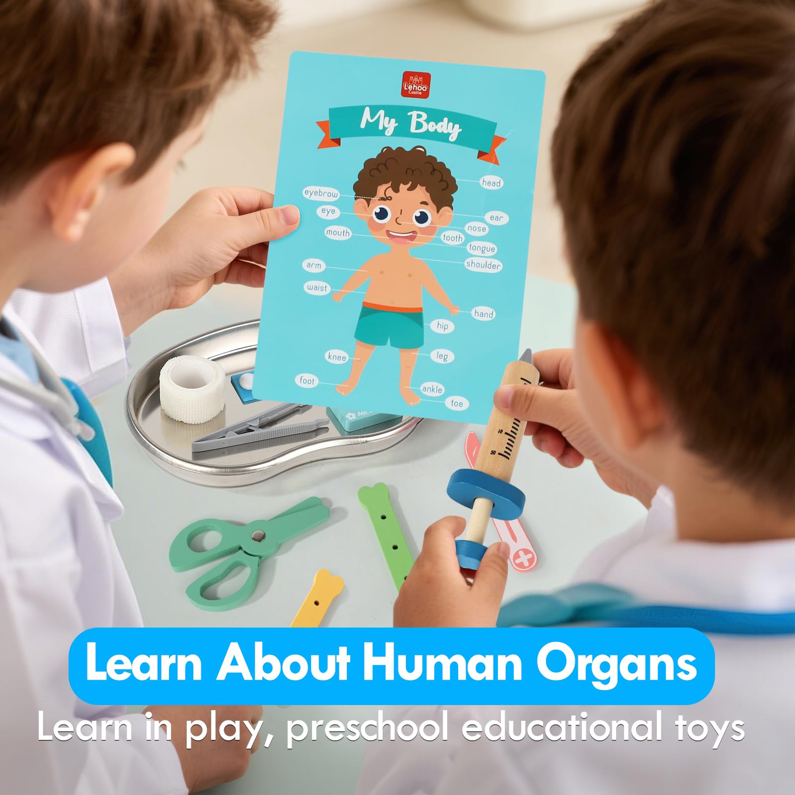 Lehoo Castle capsules introduce color and shape learning in medical scenarios
