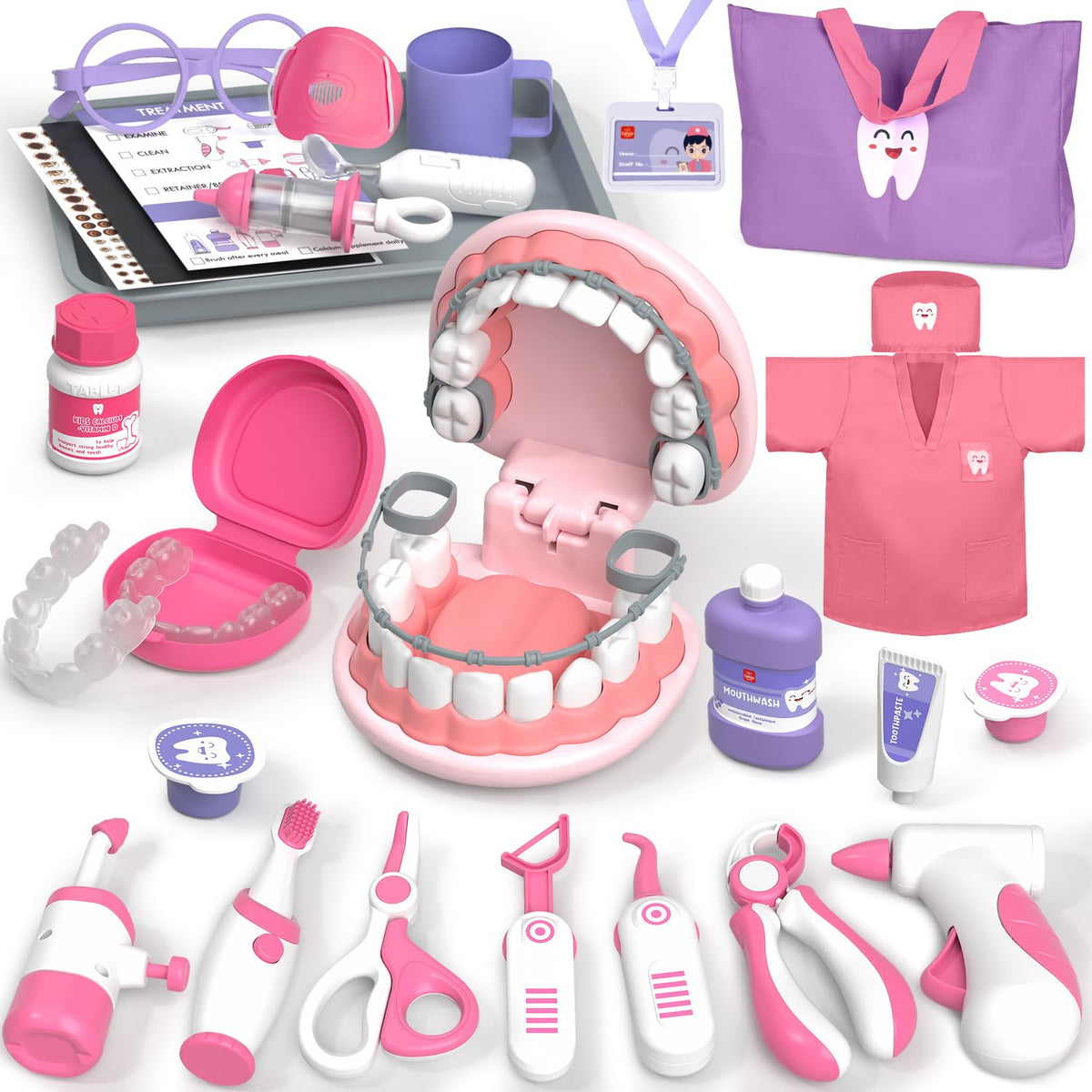 Lehoo Castle Doctor Kit with dentist tools for engaging pretend dental care play