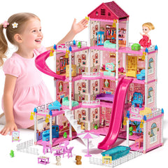 Lehoo Castle Dreamhome 4-story layout ready for imaginative play