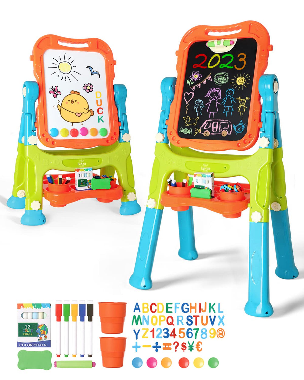 Lehoo Castle Easel main 4-in-1 double-sided board for imaginative drawing