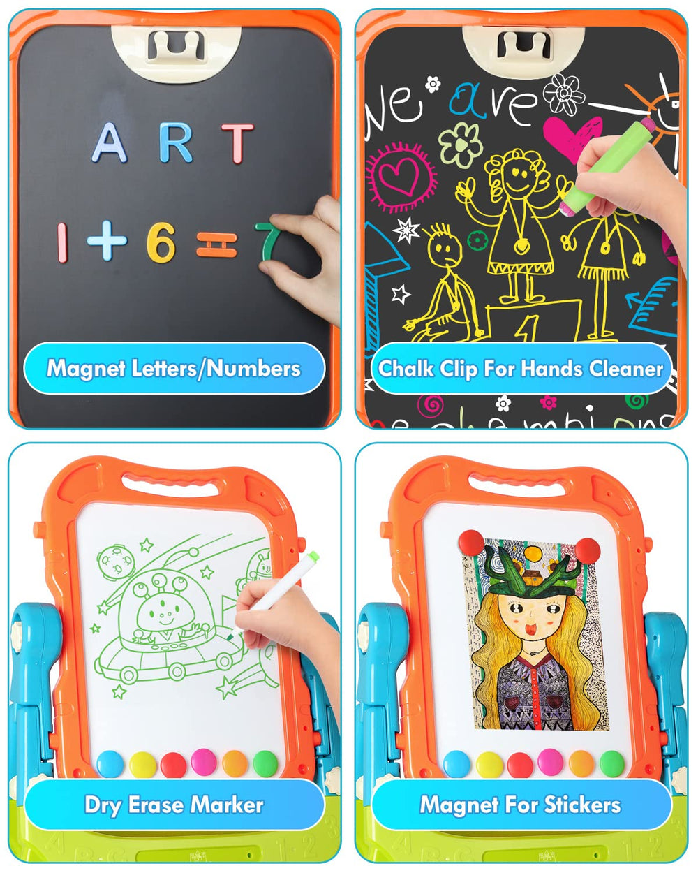 Lehoo Castle Easel adjustable height supports growing kids