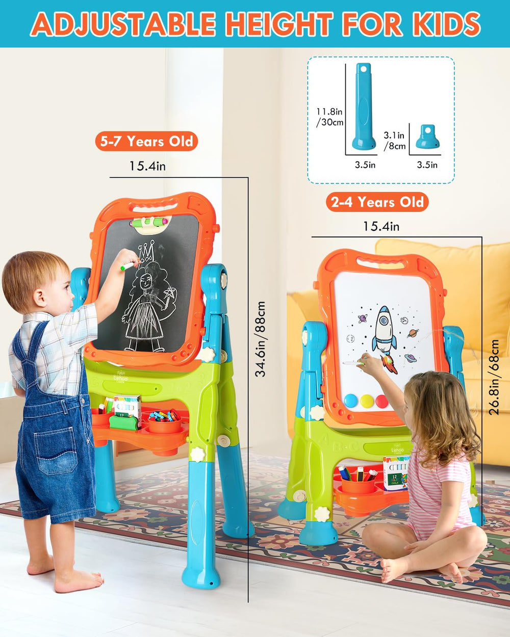 Lehoo Castle Easel chalkboard and whiteboard for creative writing