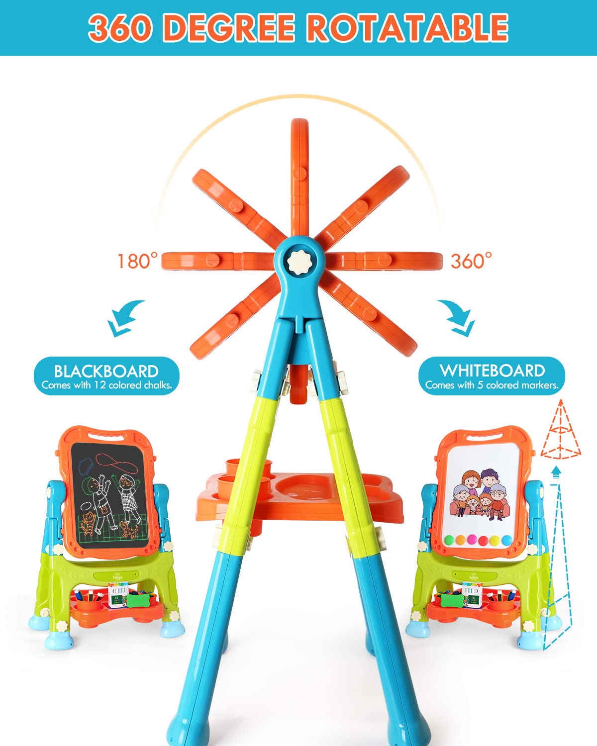 Lehoo Castle Easel kid using for drawing and learning