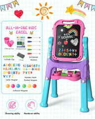 Lehoo Castle easel arrives with magnetic accessories for creative play.
