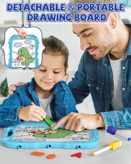 Lehoo Castle easel with magnetic letters supports early literacy.