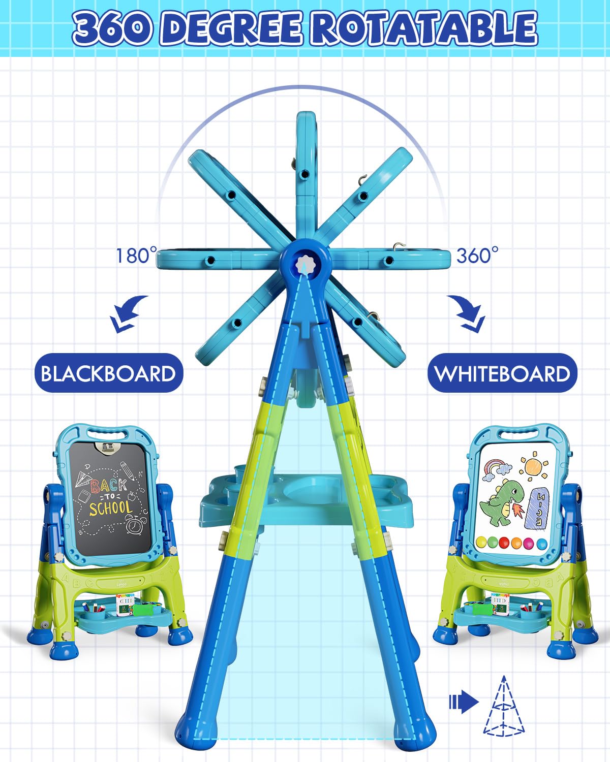Lehoo Castle easel converts to tabletop for compact spaces.
