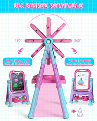 Lehoo Castle easel converts to tabletop use for compact spaces.