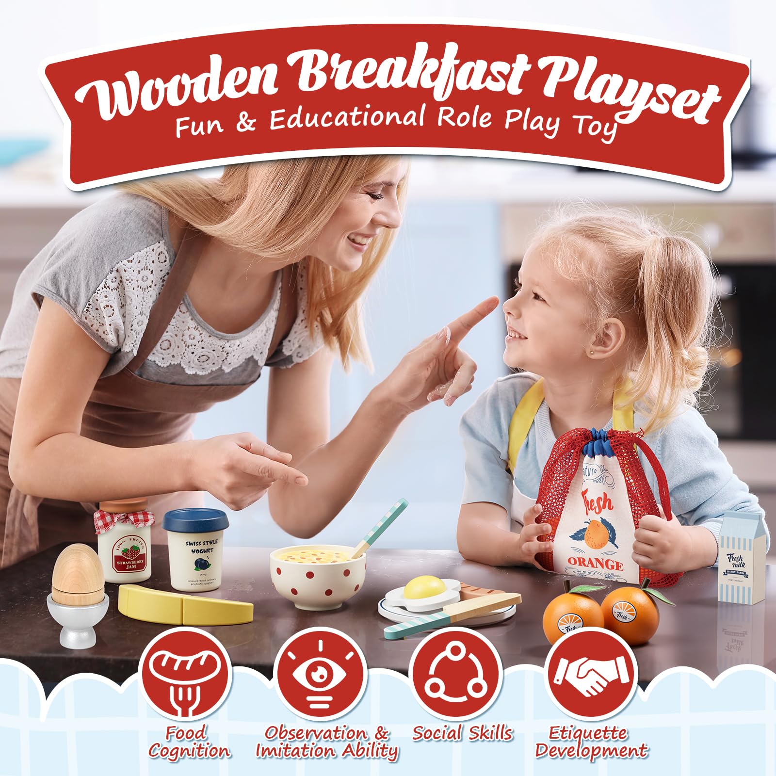 Lehoo Castle fruit cutting setup encouraging interactive learning with open-ended play.