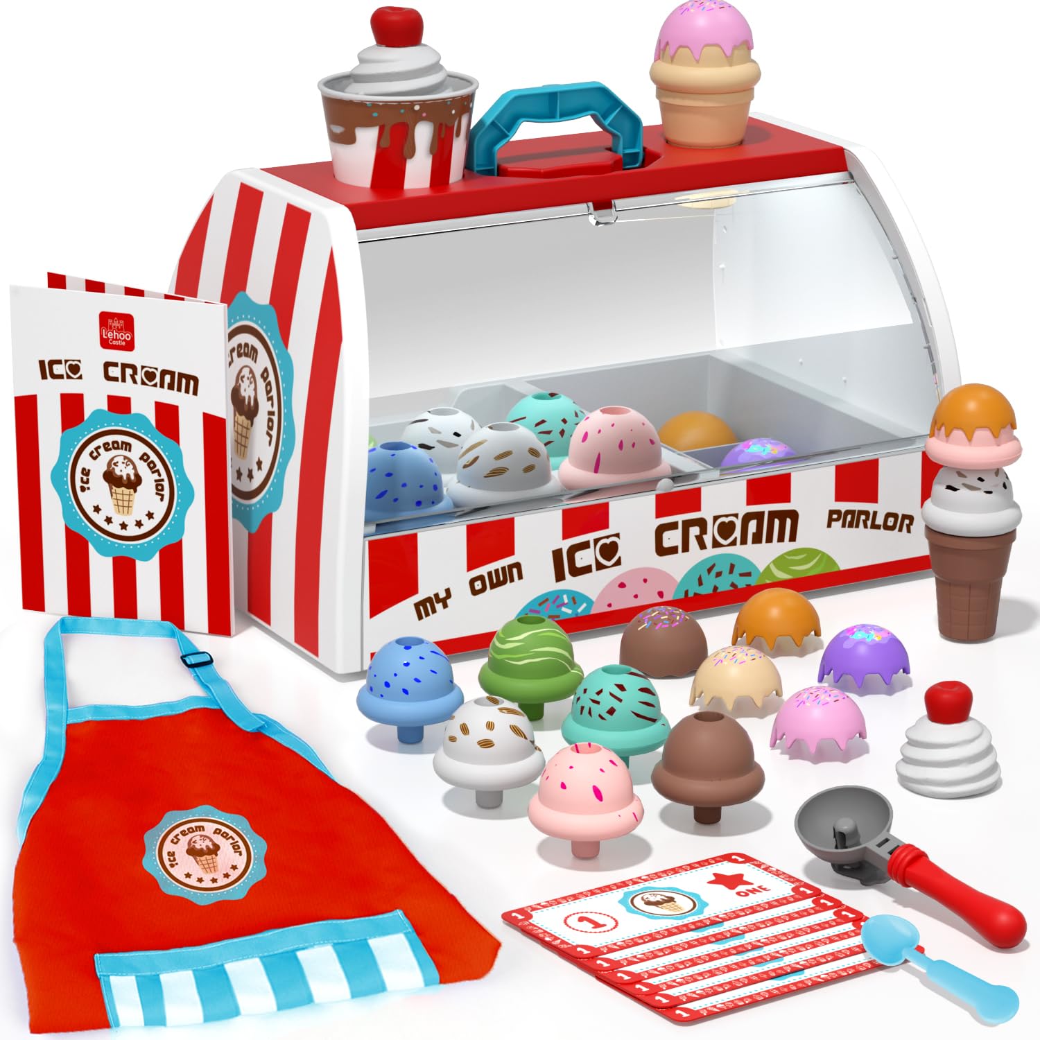 Lehoo Castle ice-cream counter setup sparks imaginative play and social interaction