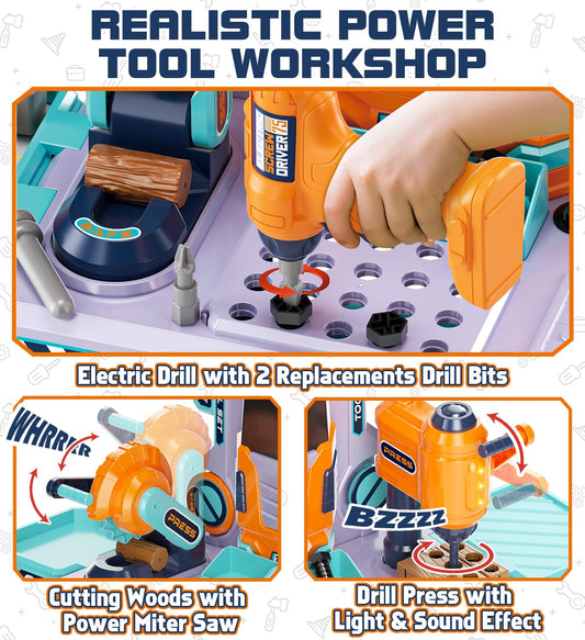 Lehoo Castle drill with flashing lights for interactive pretend play and motor cues.