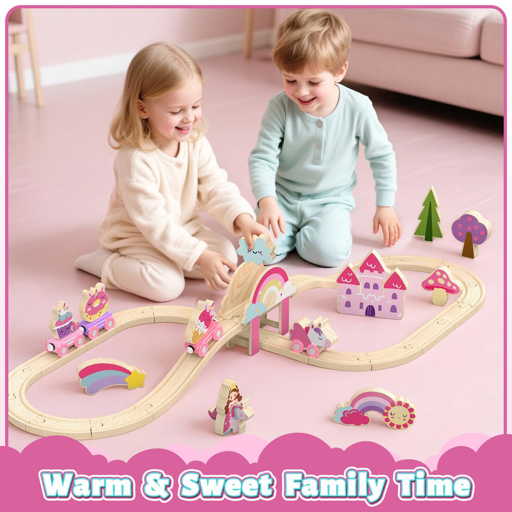 Lehoo Castle pink train piece highlights vibrant color and cheerful play