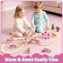 Lehoo Castle pink train piece highlights vibrant color and cheerful play