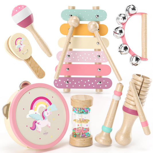Lehoo Castle pink xylophone for early rhythm and sensory play.